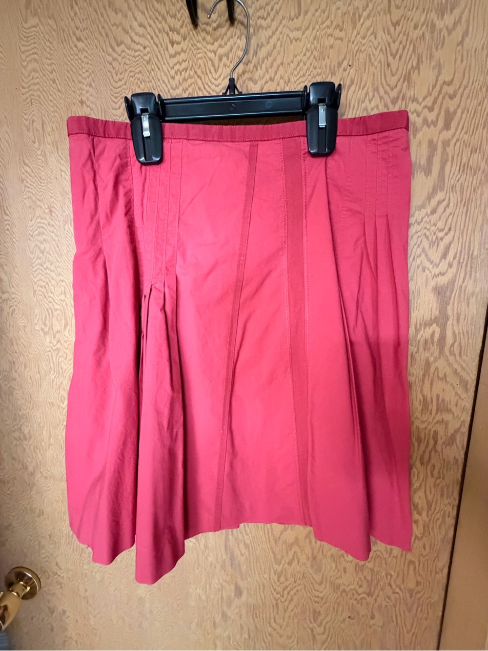 elevenses Coral-Pink A-Line Pleated Skirt